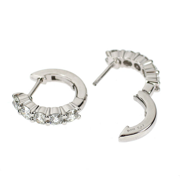 Pt900 ダイヤモンド フープ ピアス 0.84ct