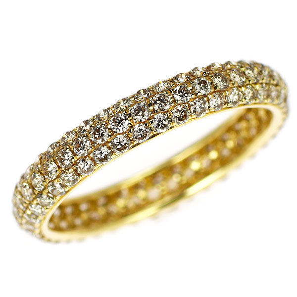 K18YG ダイヤモンド リング 1.40ct パヴェ フルエタニティ