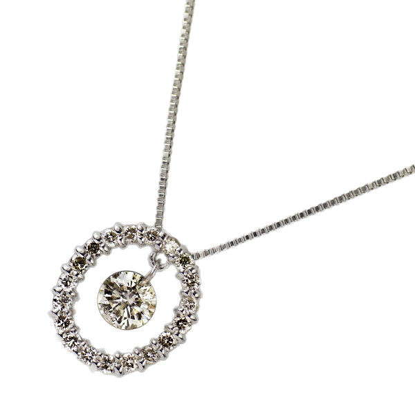 K18WG ダイヤモンド ペンダントネックレス 0.35ct