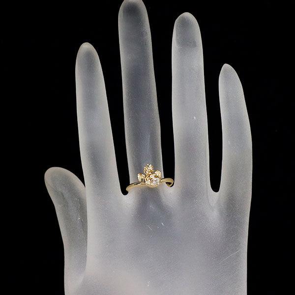 スタージュエリー K18YG ダイヤモンド リング 0.05ct 天使