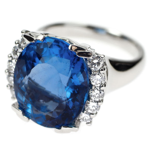 Pt900 フローライト ダイヤモンド リング 16.53ct D0.75ct