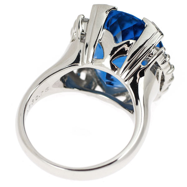 Pt900 フローライト ダイヤモンド リング 16.53ct D0.75ct