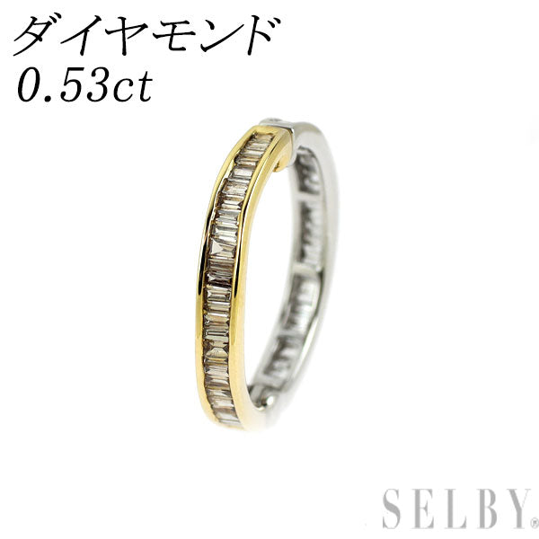 K18YG/WG ダイヤモンド イヤリング 0.53ct 片方のみ リバーシブル
