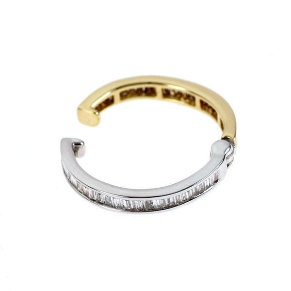 K18YG/WG ダイヤモンド イヤリング 0.53ct 片方のみ リバーシブル