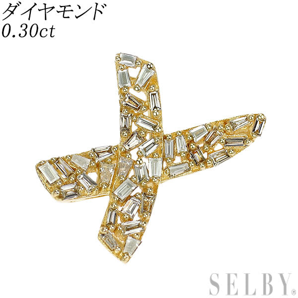 K18YG ダイヤモンド ペンダントトップ 0.30ct