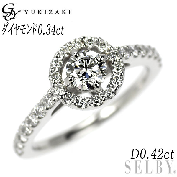 ゆきざき Pt950 ダイヤモンド リング 0.34ct D0.42ct オーキッド