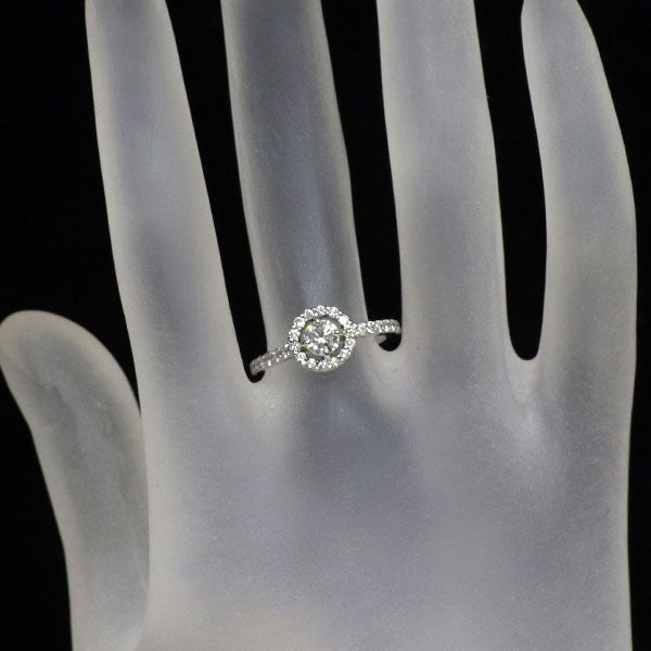 ゆきざき Pt950 ダイヤモンド リング 0.34ct D0.42ct オーキッド