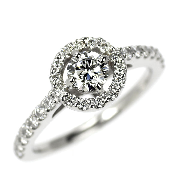 ゆきざき Pt950 ダイヤモンド リング 0.34ct D0.42ct オーキッド
