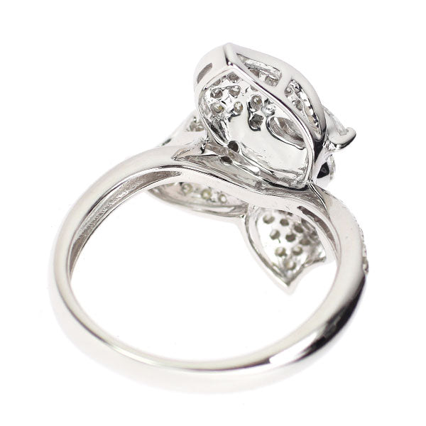 K18WG ダイヤモンド リング 0.98ct フラワー