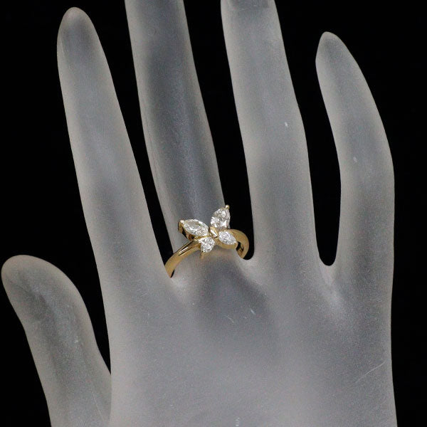 K18YG ダイヤモンド リング 0.87ct 蝶