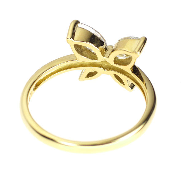 K18YG ダイヤモンド リング 0.87ct 蝶