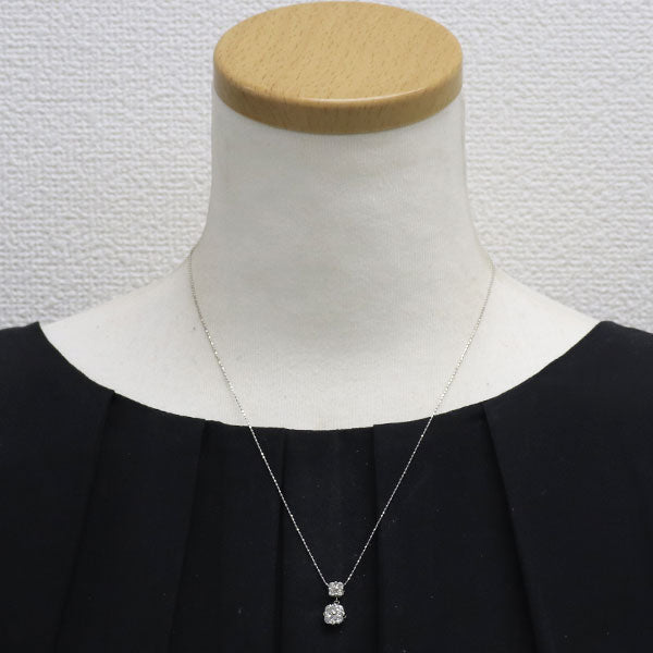 K18WG H&C ダイヤモンド ペンダントネックレス 0.80ct