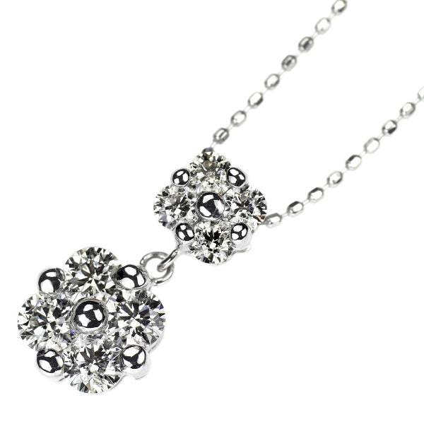 K18WG H&C ダイヤモンド ペンダントネックレス 0.80ct