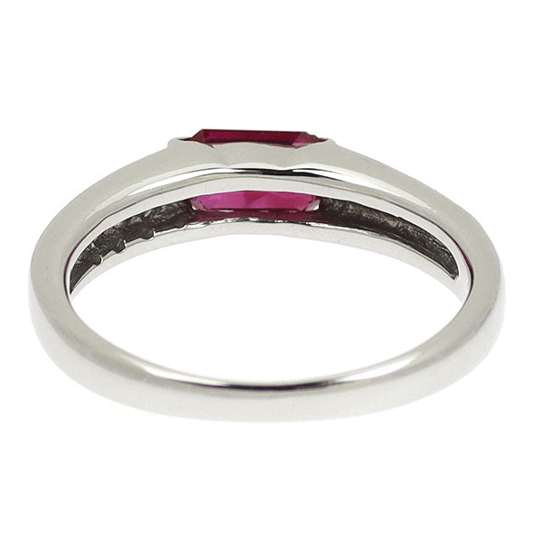 Pt900 ルビー ダイヤモンド リング 0.62ct D0.10ct