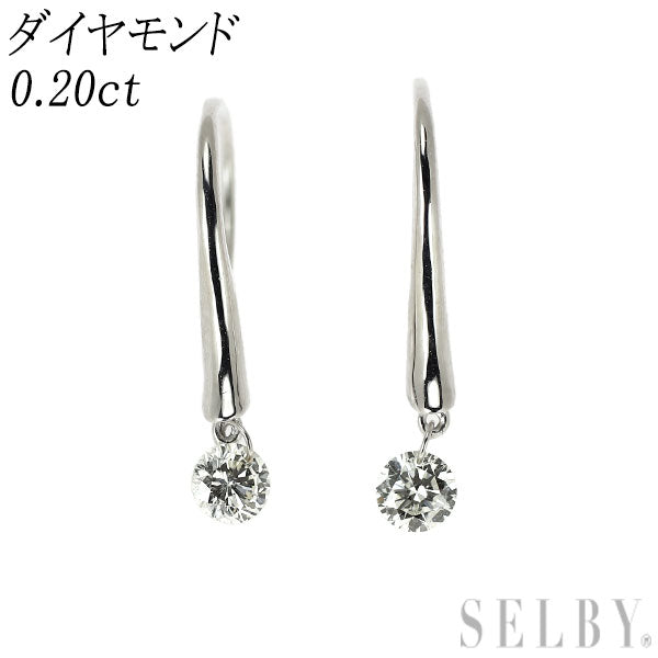 K18WG ダイヤモンド ピアス 0.20ct