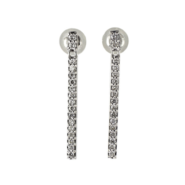 K18WG ダイヤモンド ピアス 0.34ct