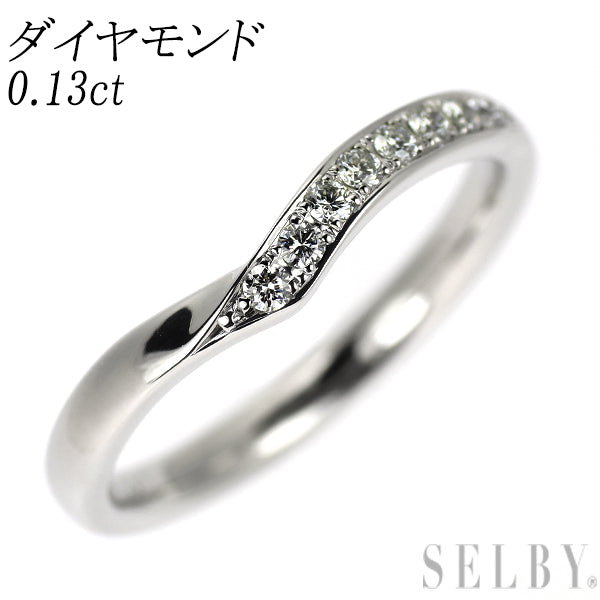 Pt900 ダイヤモンド リング 0.13ct V字