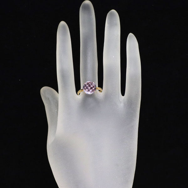 K18YG アメジスト リング 3.77ct ムービングストーン