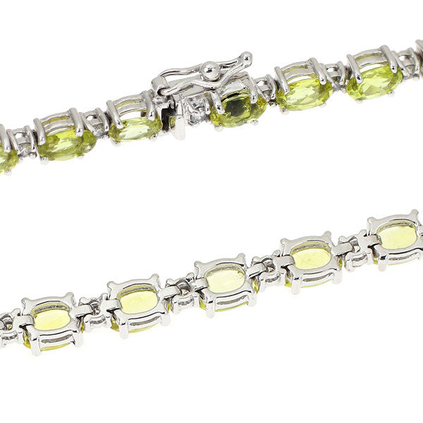 K18WG カナリーイエロートルマリン ダイヤモンド ブレスレット 6.03ct D0.46ct