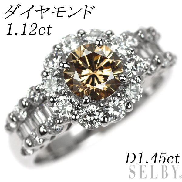 Pt900 ダイヤモンド リング 1.12ct D1.45ct