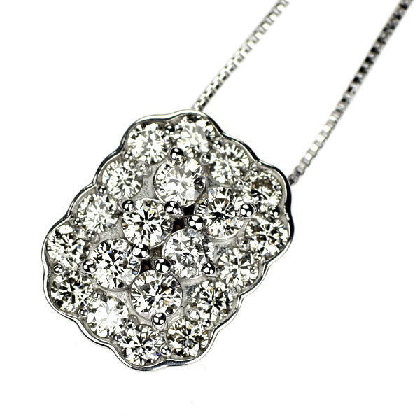 K18WG ダイヤモンド ペンダントネックレス 1.00ct
