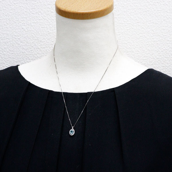 希少 Pt900/ Pt850 グランディディエライト ダイヤモンド ペンダントネックレス 0.62ct D0.14ct