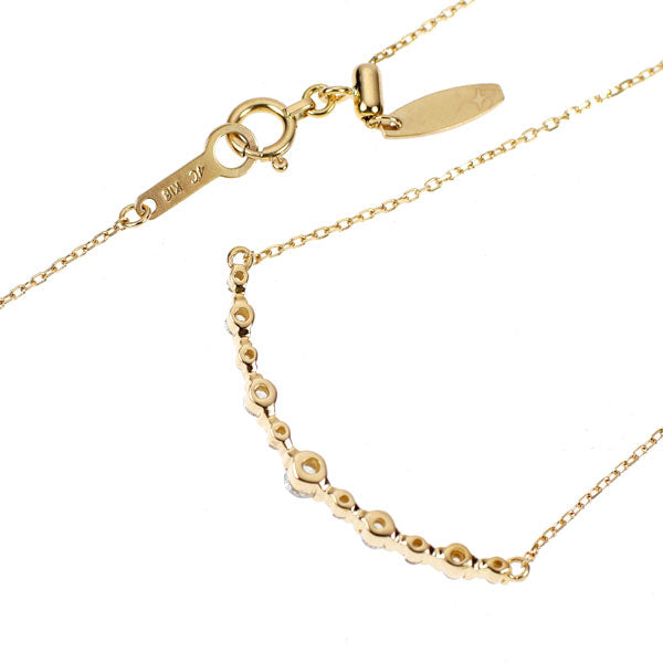 4℃プレジェンス K18YG ダイヤモンド ペンダントネックレス 0.240ct