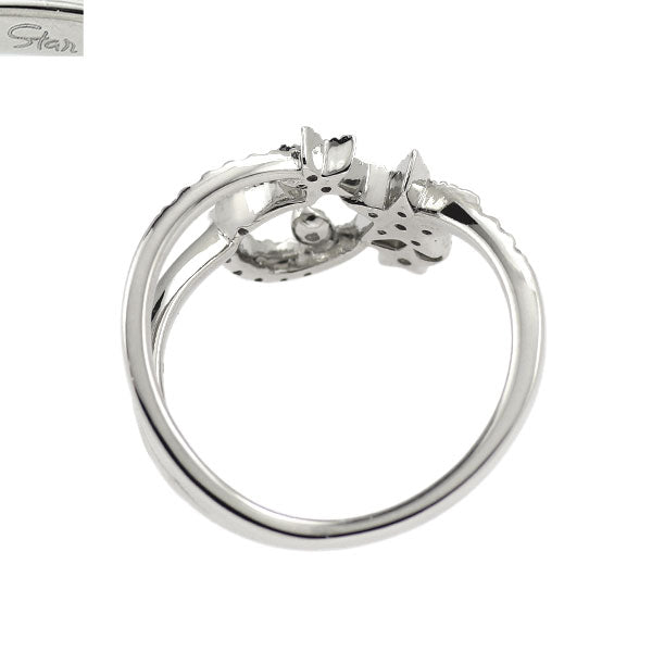 スタージュエリー Pt950 ダイヤモンド リング 0.23ct 月 星