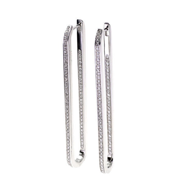 ジョルジオ・ヴィスコンティ K18WG ダイヤモンド ピアス 1.02ct