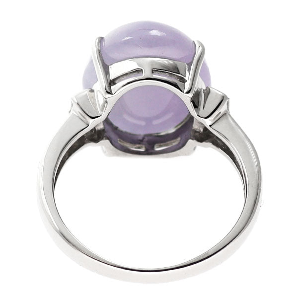 Pt900 ラベンダー 翡翠/ヒスイ ダイヤモンド リング 8.69ct D0.29ct