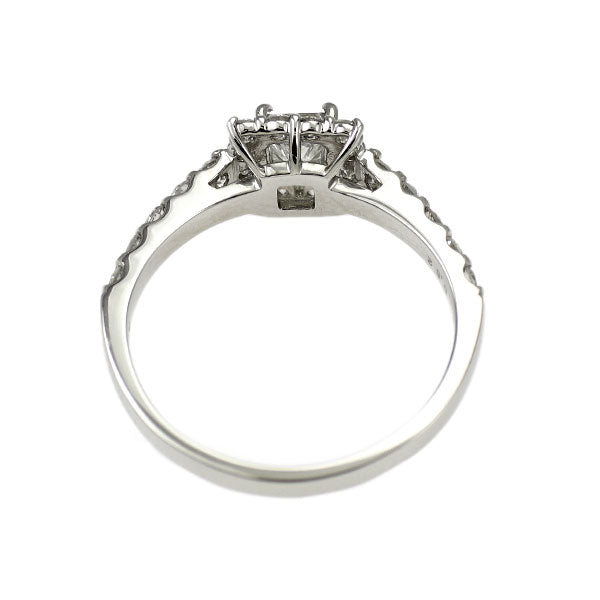 新品 Pt900 プリンセスカット ダイヤモンド リング 0.30ct D VS1 EX/VG D0.52ct
