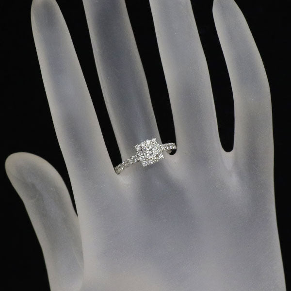 新品 Pt900 プリンセスカット ダイヤモンド リング 0.30ct D VS1 EX/VG D0.52ct