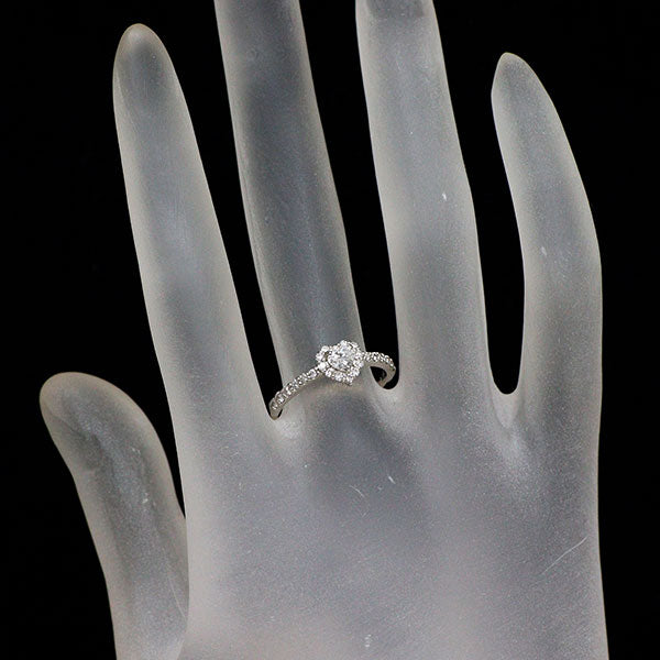 新品 Pt900 ハートシェイプ ダイヤモンド リング 0.212ct E VS1 D0.28ct