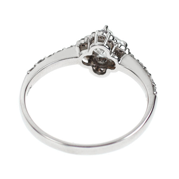 新品 Pt900 リリーカット ダイヤモンド リング 0.465ct H VS2 D0.25ct