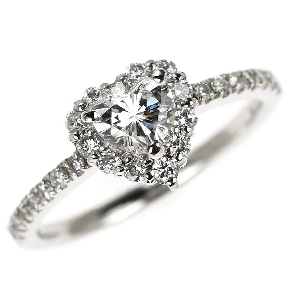 新品 Pt900 LDHハートシェイプ ダイヤモンド リング 0.513ct I SI1 D0.36ct