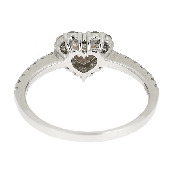 新品 希少 Pt900 ハートシェイプ 天然ピンク ダイヤモンド リング 0.303ct FP SI1 D0.35ct