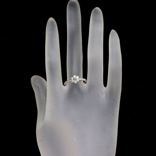 新品 希少 Pt900 天然ピンク ダイヤモンド リング 0.058ct FOP VS1 D0.43ct