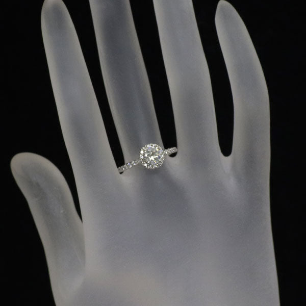 新品 Pt900 ダイヤモンド リング 0.542ct H I1 VG D0.28ct