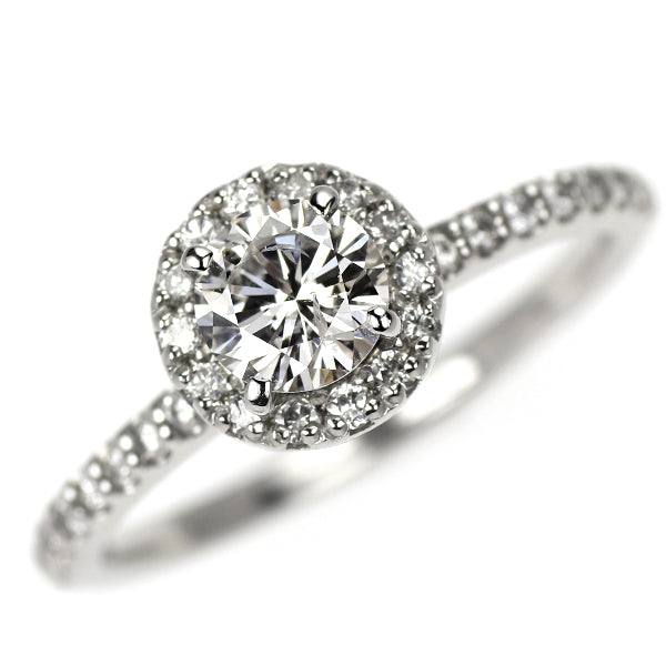 新品 Pt900 ダイヤモンド リング 0.542ct H I1 VG D0.28ct