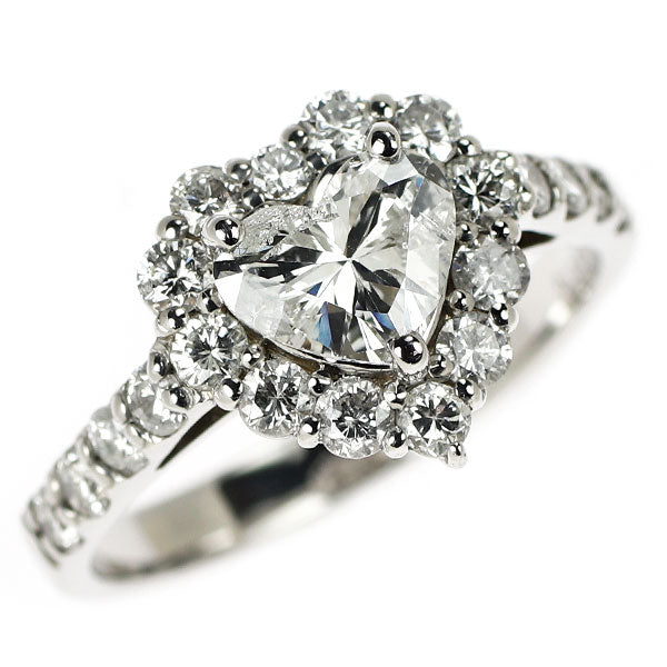 新品 Pt900 ハートシェイプ ダイヤモンド リング 0.800ct G I1 D0.85ct