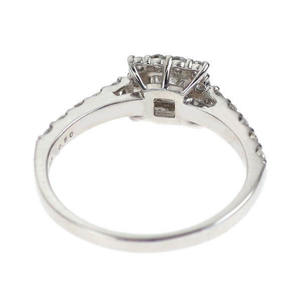 新品 Pt950 フランダースカット ダイヤモンド リング 0.297ct E VVS2 D0.50ct