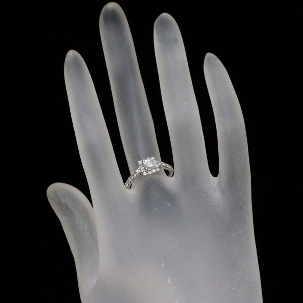 新品 Pt950 フランダースカット ダイヤモンド リング 0.297ct E VVS2 D0.50ct