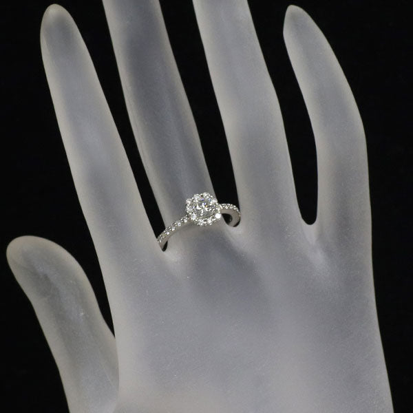 新品 Pt950 フランダースカット ダイヤモンド リング 0.501ct G SI2 D0.45ct