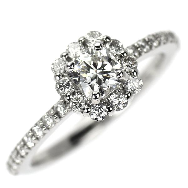 新品 Pt950 フランダースカット ダイヤモンド リング 0.501ct G SI2 D0.45ct