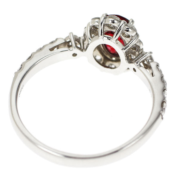 新品 Pt950 非加熱 ルビー ダイヤモンド リング 0.918ct D0.68ct