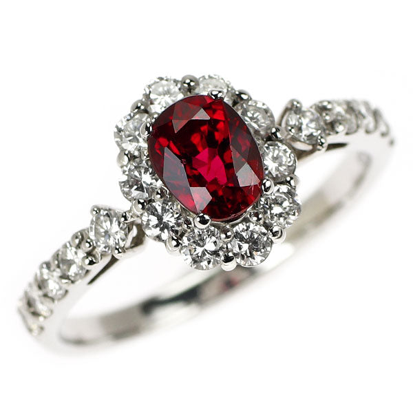 新品 Pt950 非加熱 ルビー ダイヤモンド リング 0.918ct D0.68ct