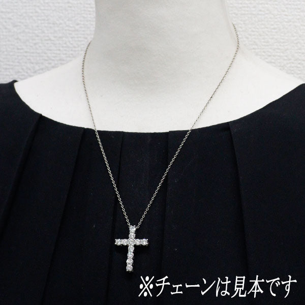 新品 Pt900 ダイヤモンド ペンダントトップ 3.001ct E-H I1 VG-G クロス