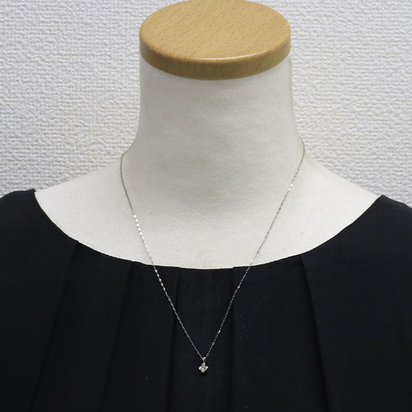 新品 希少 Pt900/ Pt850 リリーカット ダイヤモンド ペンダントネックレス 0.311ct G VS1