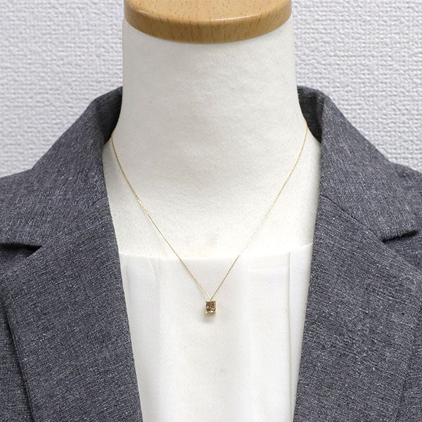 新品 K18YG プリンセスカット ダイヤモンド ペンダントネックレス 1.107ct  FB SI2