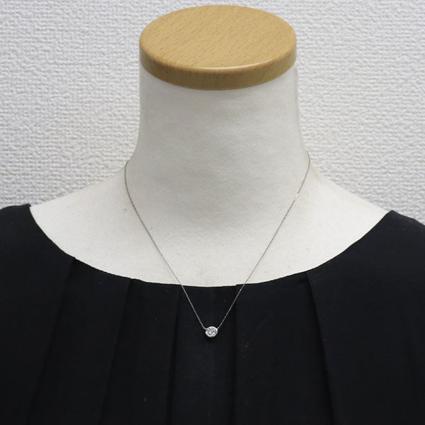 新品 Pt900/ Pt850 サーキュラーブリリアントカット ダイヤモンド ペンダントネックレス 0.589ct E I1